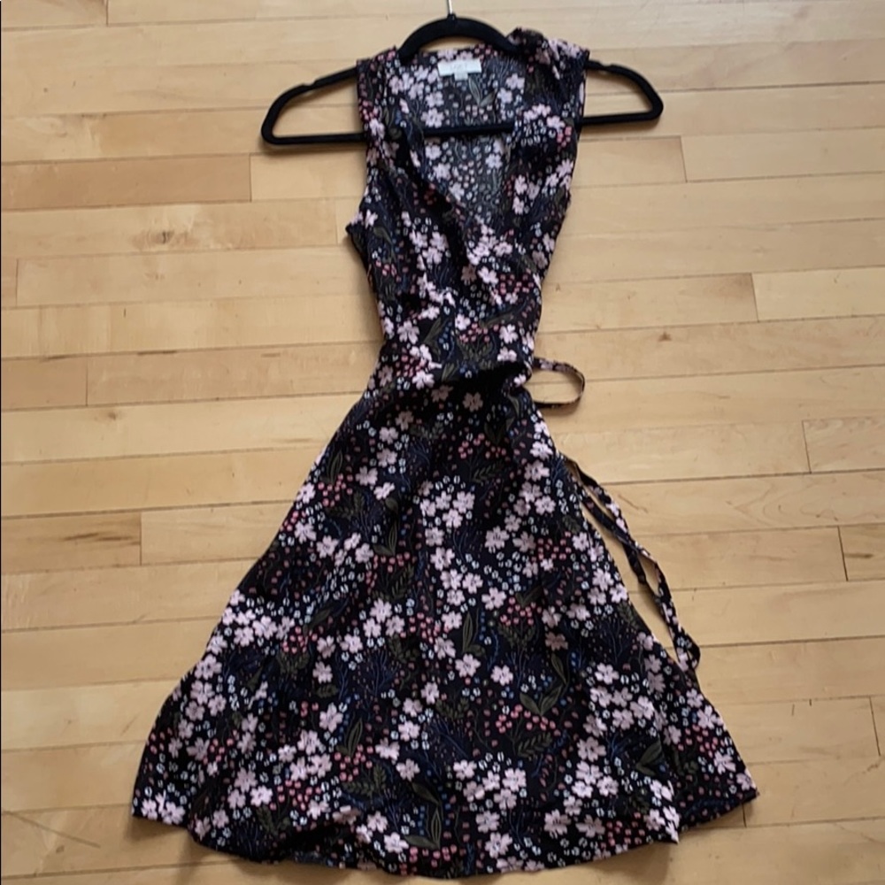 Loft floral wrap dress